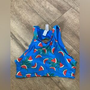 Old Navy Blue Watermelon Print Bikini Top